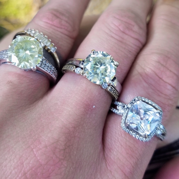 ☆Flash Sale 2 Hours☆ 3ct Moissanite Sterling Silver 925 Ring - Picture 3 of 4